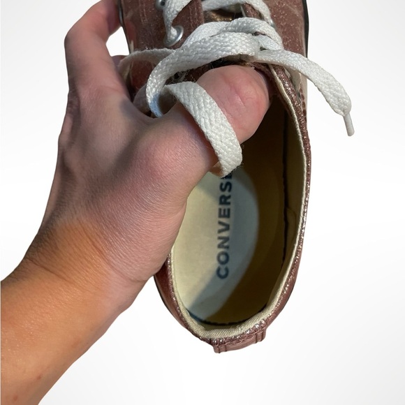 Converse All Star low top metallic Rose Gold women size 5 - Picture 3 of 6